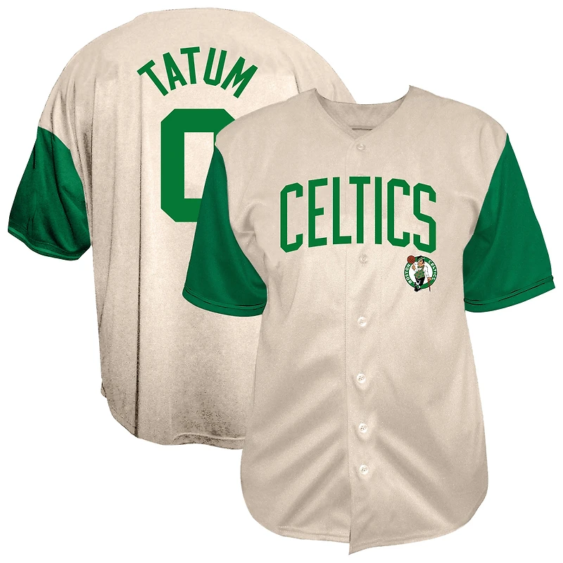 Maillot de baseball crème Jayson Tatum Boston Celtics pour homme (Fanatics)