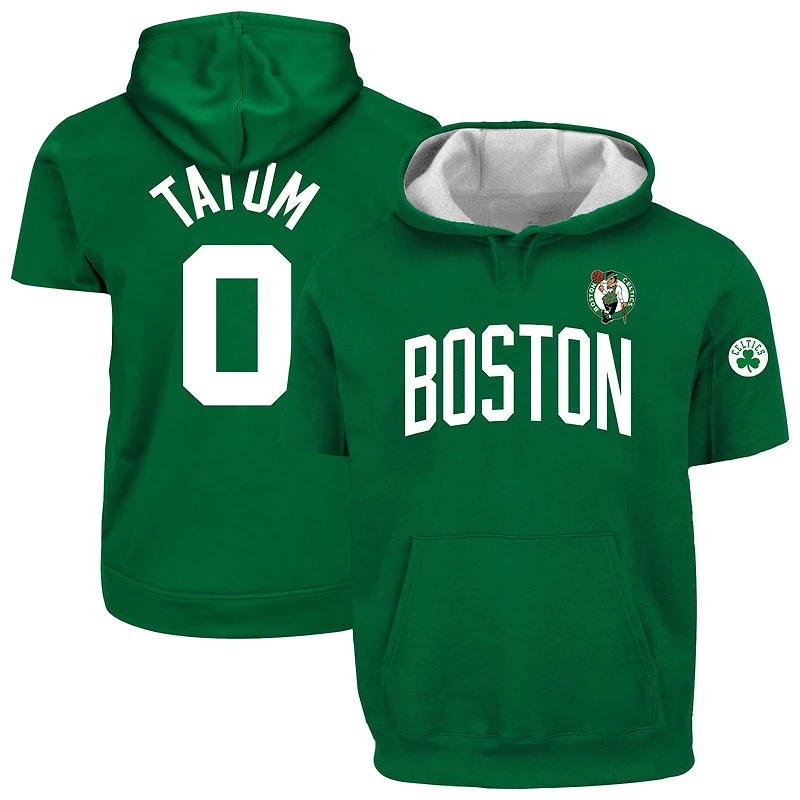 Men's Fanatics Jayson Tatum Kelly Green Boston Celtics Big & Tall Short Sleeve Hoodie