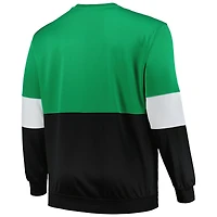 Men's Fanatics Kelly Green/Black Boston Celtics Big & Tall Split Pullover Sweatshirt