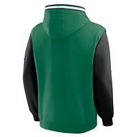 Sweat à capuche Fanatics Kelly Green/Black Boston Celtics Half Court Shot Clock Fastbreak pour homme