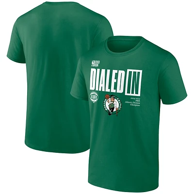 Men's Fanatics  Kelly Green Boston Celtics 2025 Atlantic Division Champions Locker Room T-Shirt