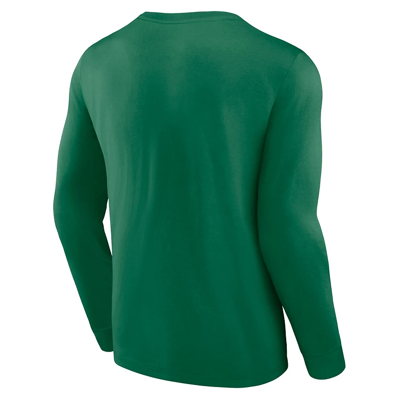 Men's Fanatics Kelly Green Boston Celtics Baseline Long Sleeve T-Shirt