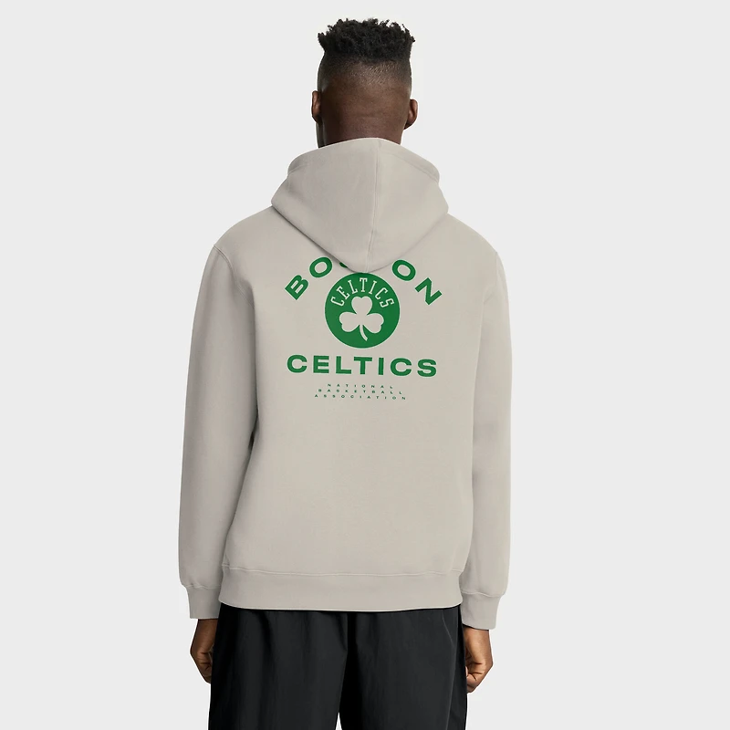 Men's Fanatics Off White Boston Celtics Crossover Collection Blocked Shot Premium Pullover Hoodie