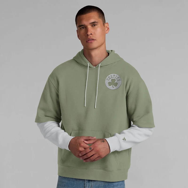 Men's Fanatics  Olive Boston Celtics Elements Sleek Pullover Hoodie
