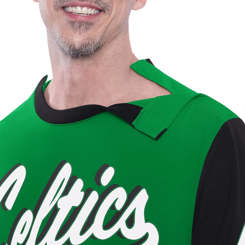 Haut de rugby adaptatif à manches longues G-III Sports by Carl Banks pour homme, vert, Boston Celtics