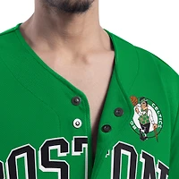 Maillot de baseball tendance adaptatif G-III Sports by Carl Banks Kelly Green Boston Celtics pour homme