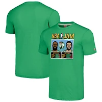 Men's Homage Jaylen Brown/Jayson Tatum Heathered Green Boston Celtics NBA Jam Tri-Blend T-Shirt