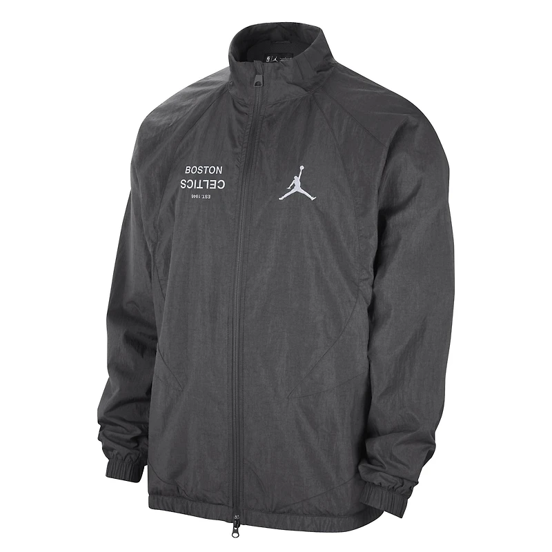 Men's Jordan Brand Gray Boston Celtics Courtside Statement Edition Jumpman Jam Full-Zip Jacket