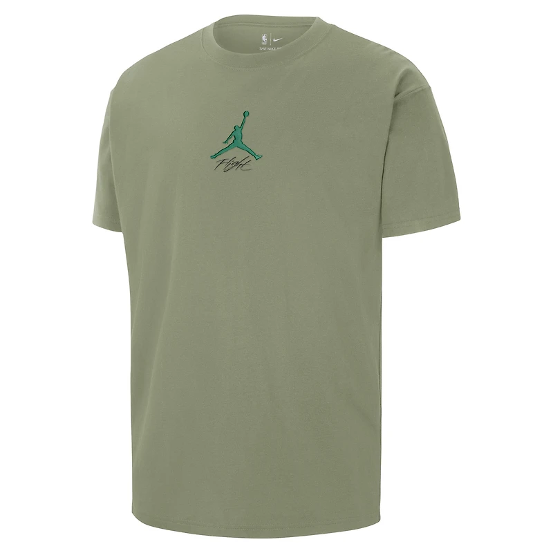 Men's Jordan Brand Green Boston Celtics Statement Edition Jumpman Flight Heavyweight T-Shirt