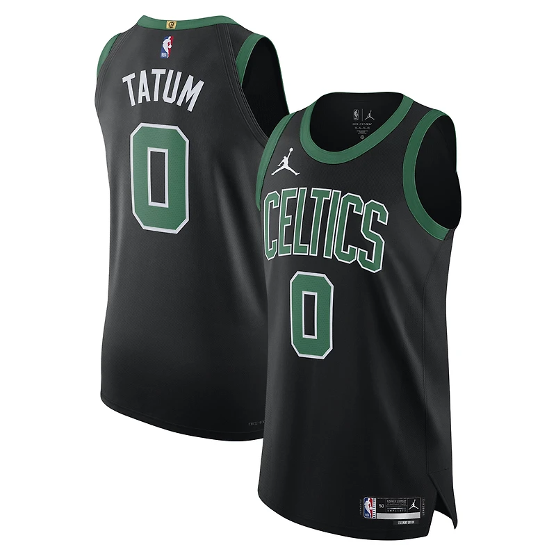 Maillot de joueur authentique Jordan Brand Jayson Tatum noir des Boston Celtics pour hommes - Édition Statement