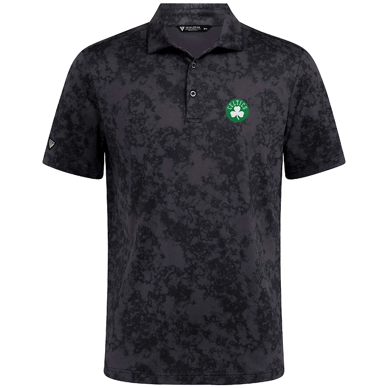 Polo noir Whisper des Boston Celtics pour homme Levelwear