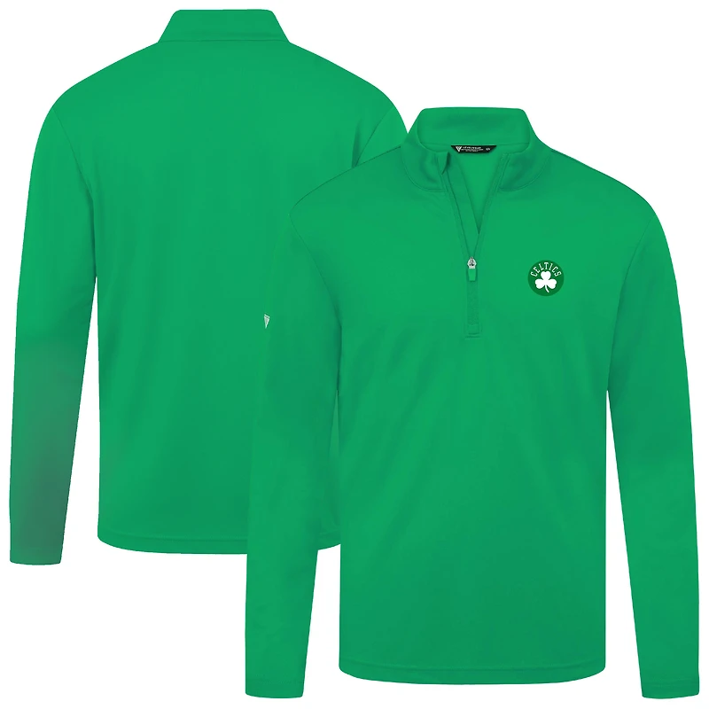 Men's Levelwear Green Boston Celtics Heron Quarter-Zip Top