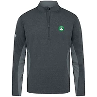 Men's Levelwear Heather Black Boston Celtics Waffle Insignia 2.0 Quarter-Zip Top