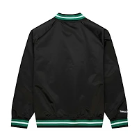 Veste à fermeture éclair intégrale en satin raglan avec logo Hardwood Classics pour hommes Mitchell & Ness noire Boston Celtics Big Tall
