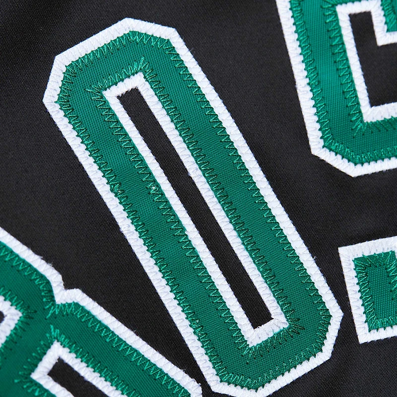 Veste à fermeture éclair intégrale en satin raglan avec logo Hardwood Classics pour hommes Mitchell & Ness noire Boston Celtics Big Tall