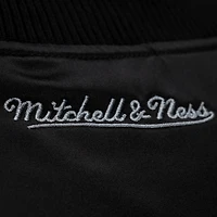 Veste bomber zippée Mitchell & Ness noire Boston Celtics en satin chromé pour homme