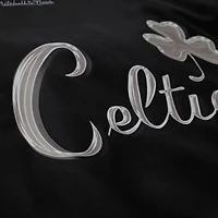 Veste bomber zippée Mitchell & Ness noire Boston Celtics en satin chromé pour homme