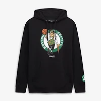 Sweat à capuche en polaire noir Mitchell & Ness Boston Celtics pour homme