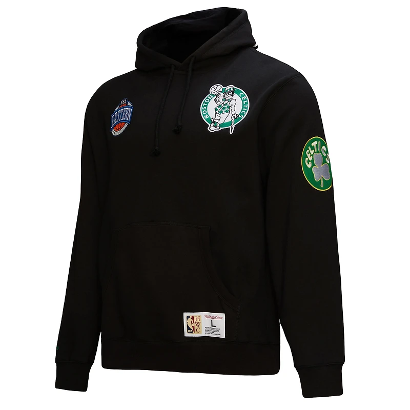 Sweat à capuche noir Mitchell & Ness Boston Celtics Hardwood Classics Blackout Collection pour homme
