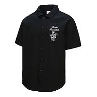 Chemise Mitchell & Ness noire pour homme, motif Boston Celtics Hardwood Classics Camp