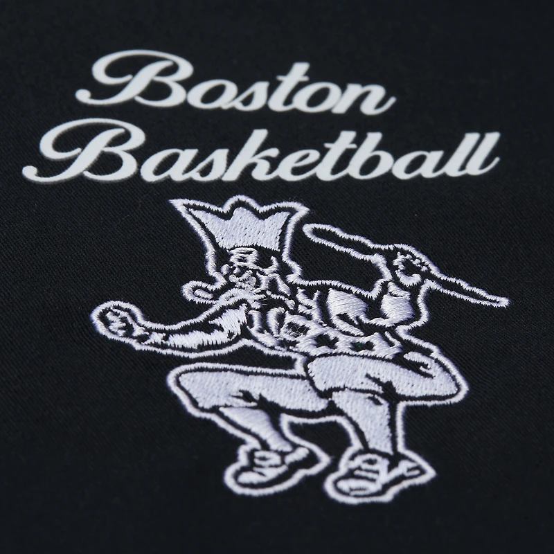 Chemise Mitchell & Ness noire pour homme, motif Boston Celtics Hardwood Classics Camp
