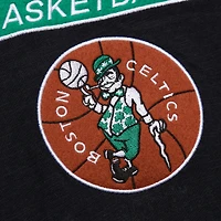 Men's Mitchell & Ness Black Boston Celtics Hardwood Classics Felt Applique Slub T-Shirt