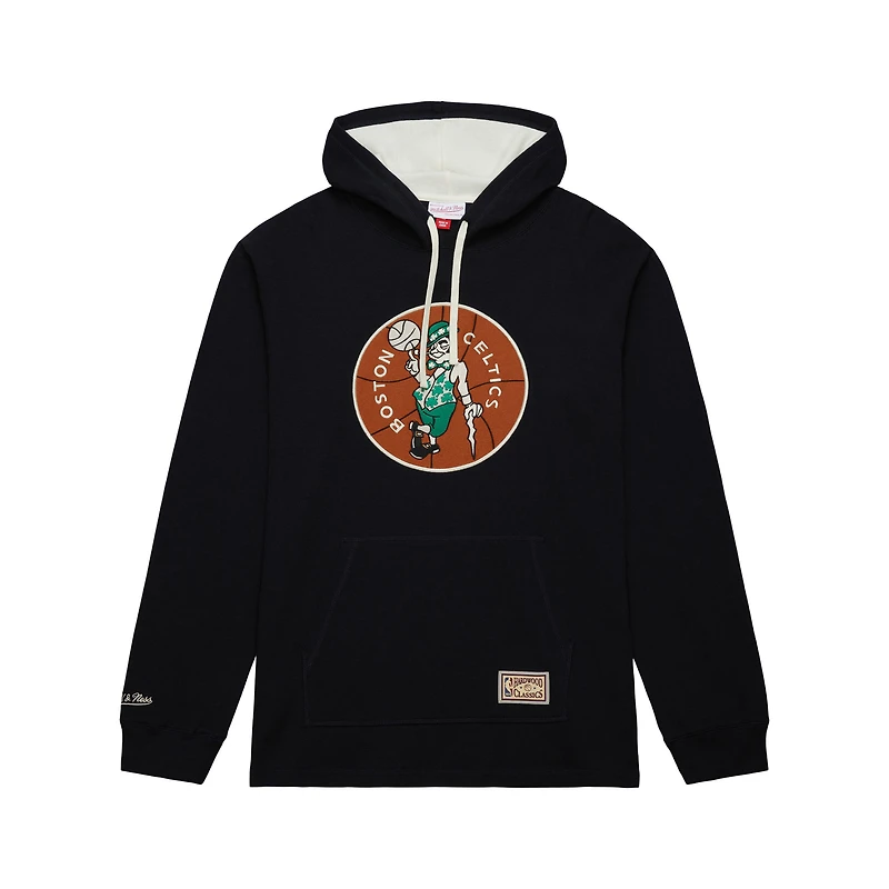 Sweat à capuche thermique léger noir Boston Celtics Hardwood Classics pour homme Mitchell & Ness
