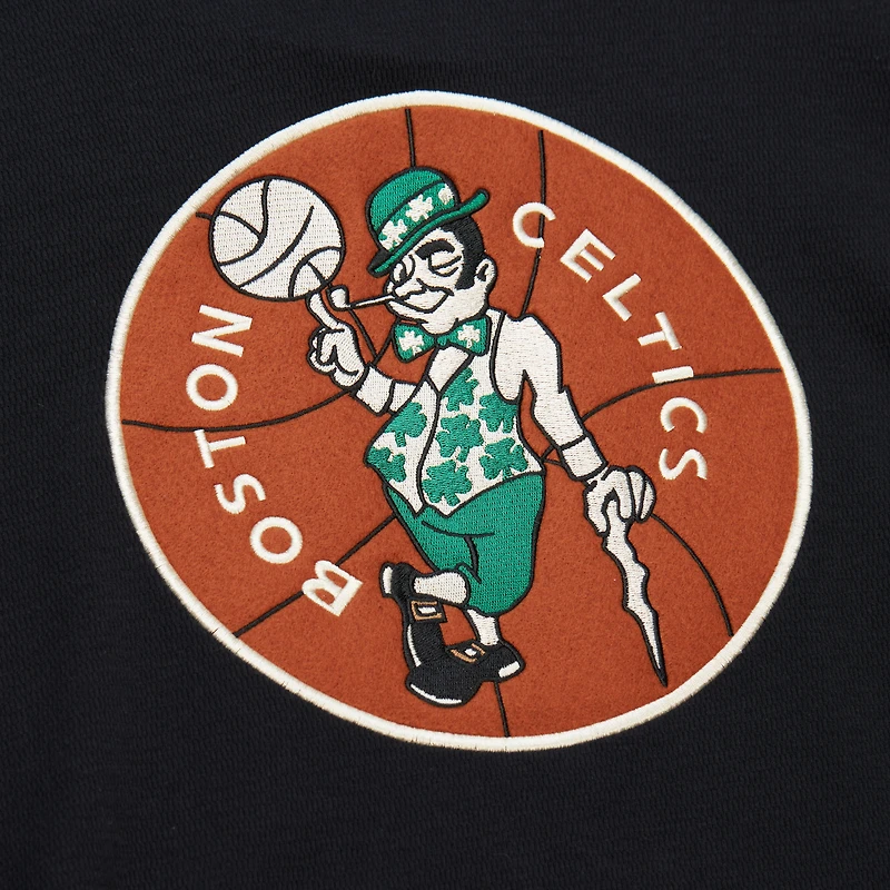 Sweat à capuche thermique léger noir Boston Celtics Hardwood Classics pour homme Mitchell & Ness