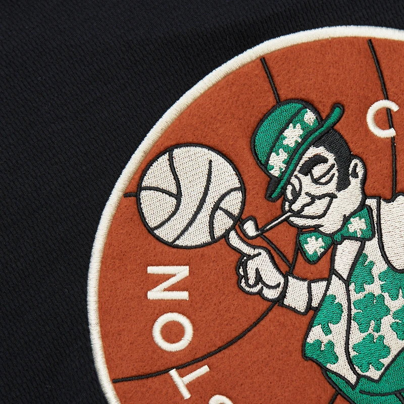 Sweat à capuche thermique léger noir Boston Celtics Hardwood Classics pour homme Mitchell & Ness
