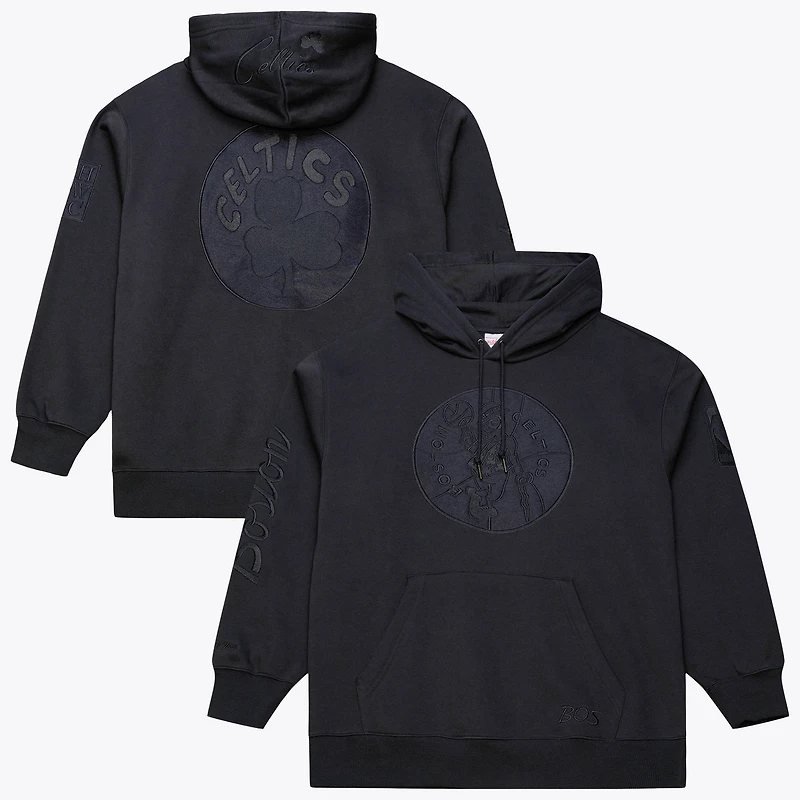 Sweat à capuche polaire Phantom noir Mitchell & Ness Boston Celtics pour homme
