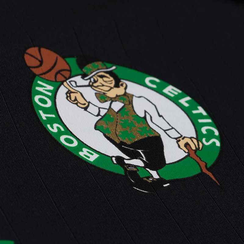 Men's Mitchell & Ness Black Boston Celtics Polo Jersey