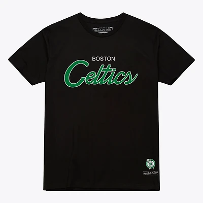 Men's Mitchell & Ness Black Boston Celtics Vintage Wordmark T-Shirt