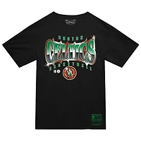 Men's Mitchell & Ness  Black Boston Celtics Worldwide Collection Glow Up T-Shirt