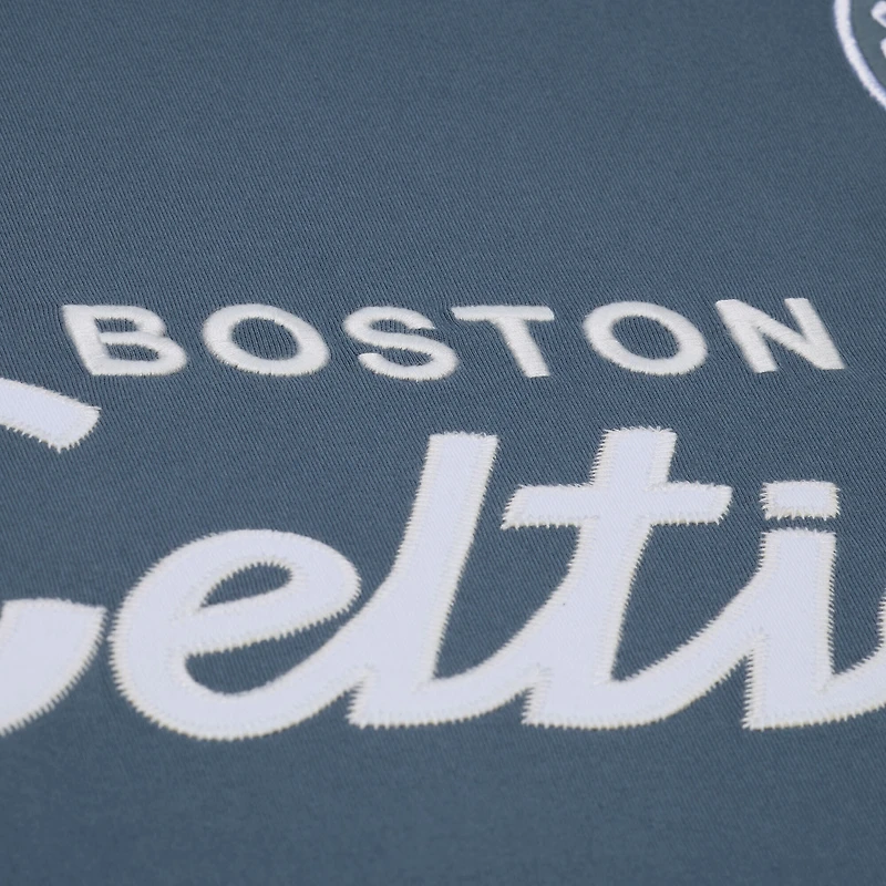 Men's Mitchell & Ness  Blue Boston Celtics Thunderstorm T-Shirt