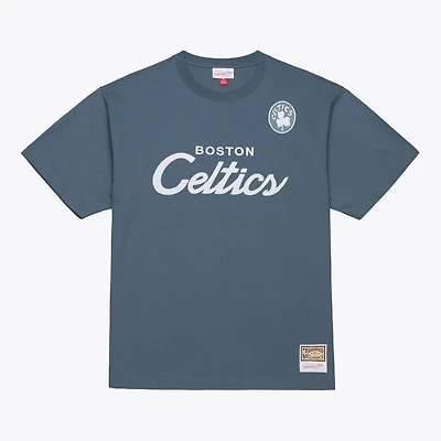 T-shirt Mitchell & Ness bleu Boston Celtics Thunderstorm pour homme