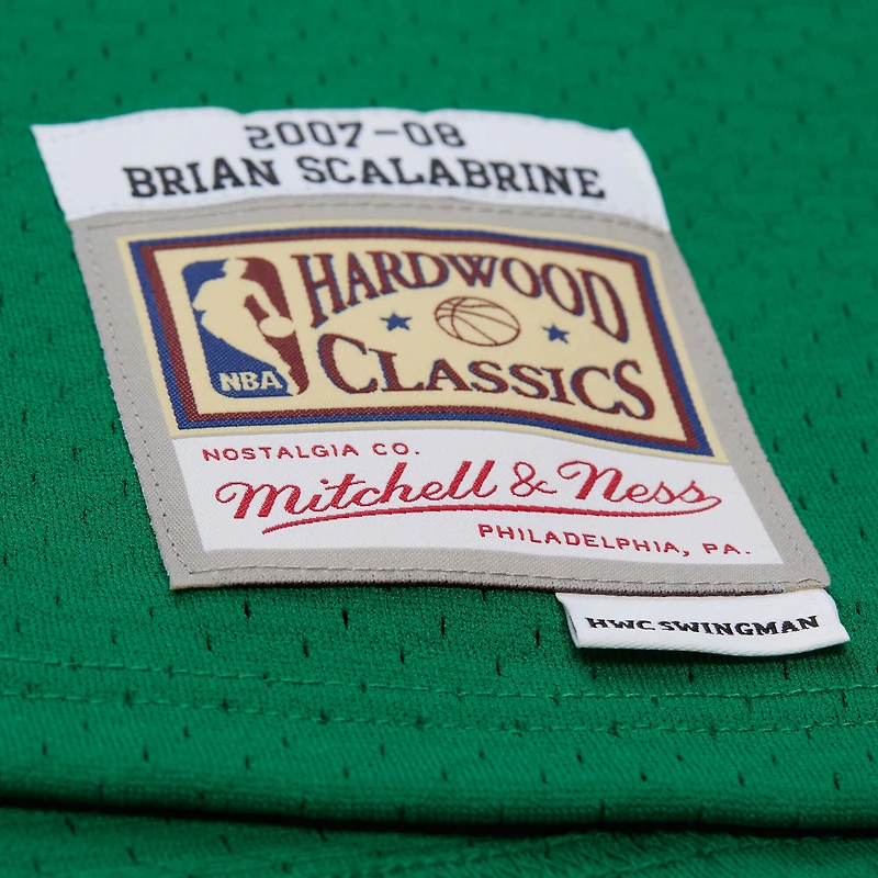 Men's Mitchell & Ness Brian Scalabrine Kelly Green Boston Celtics 2007/08 Hardwood Classics Swingman Jersey