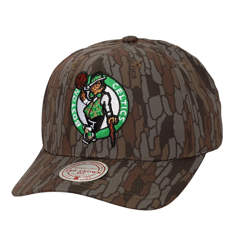 Casquette ajustable Mitchell & Ness Camo Boston Celtics Hidden Pro-Crown pour homme