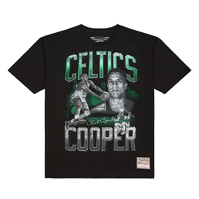 T-shirt Mitchell & Ness Chuck Cooper noir pour homme, Boston Celtics, édition spéciale 75e anniversaire des Pioneers