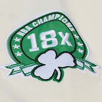 Men's Mitchell & Ness Cream Boston Celtics Hardwood Classics Chainstitch Premium T-Shirt