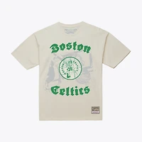 Men's Mitchell & Ness  Cream Boston Celtics Hardwood Classics Chapters T-Shirt