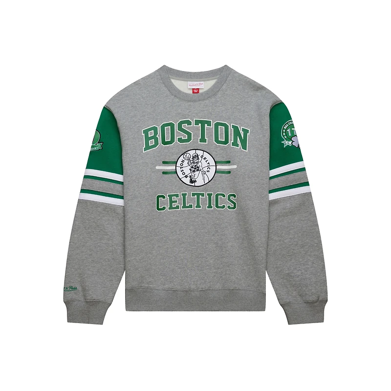 Sweat-shirt à capuche gris chiné Boston Celtics Hardwood Classics All Over 4.0 pour homme de Mitchell & Ness