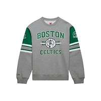 Sweat-shirt à capuche gris chiné Boston Celtics Hardwood Classics All Over 4.0 pour homme de Mitchell & Ness