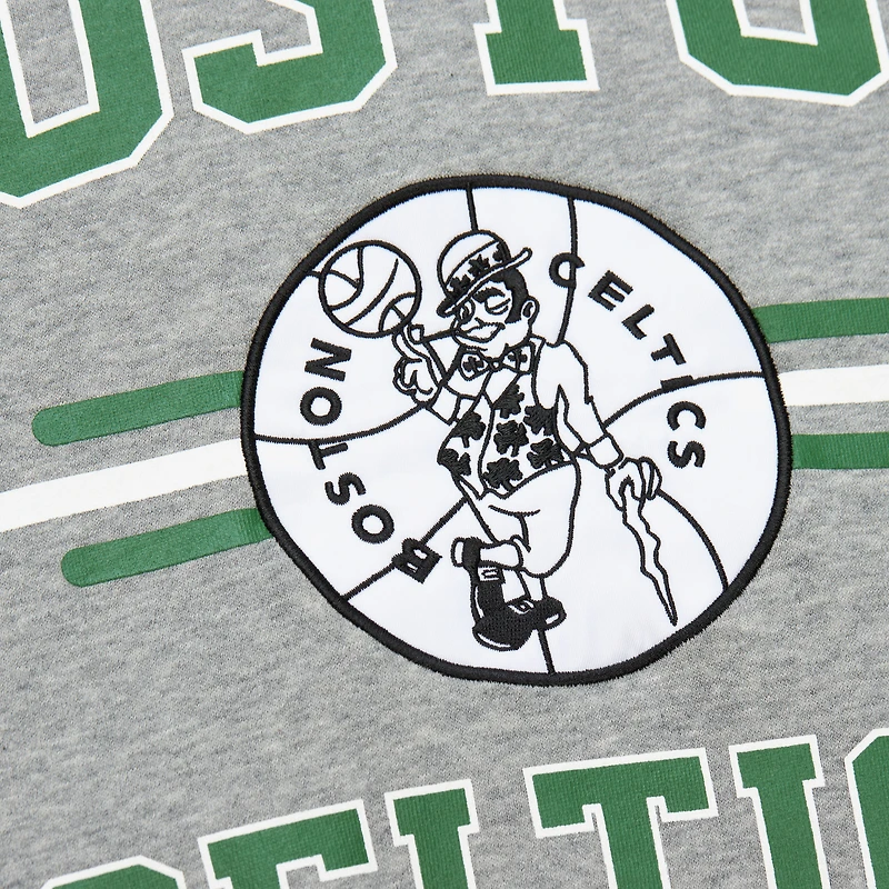Sweat-shirt à capuche gris chiné Boston Celtics Hardwood Classics All Over 4.0 pour homme de Mitchell & Ness