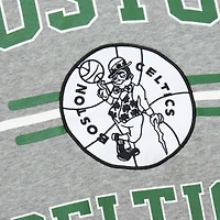 Men's Mitchell & Ness Heather Gray Boston Celtics Hardwood Classics All Over 4.0 Pullover Sweatshirt