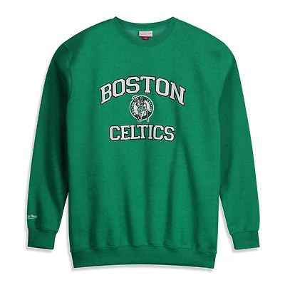 Sweat-shirt à col rond Mitchell & Ness Heather Kelly Green Boston Celtics Hardwood Classics pour homme, grandes tailles