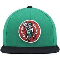 Casquette pour homme Mitchell & Ness Kelly Green/Black Boston Celtics Hardwood Classics Team Two-Tone 2.0 Snapback