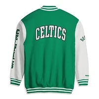 Men's Mitchell & Ness Kelly Green Boston Celtics Big Tall Hardwood Classics Full-Snap Varsity Jacket