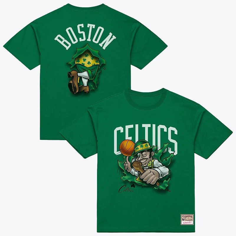 T-shirt Mitchell & Ness Kelly Green Boston Celtics Breakthrough pour homme