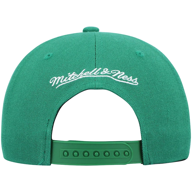 Casquette snapback Mitchell & Ness Kelly Green Boston Celtics Ground 2.0 pour homme