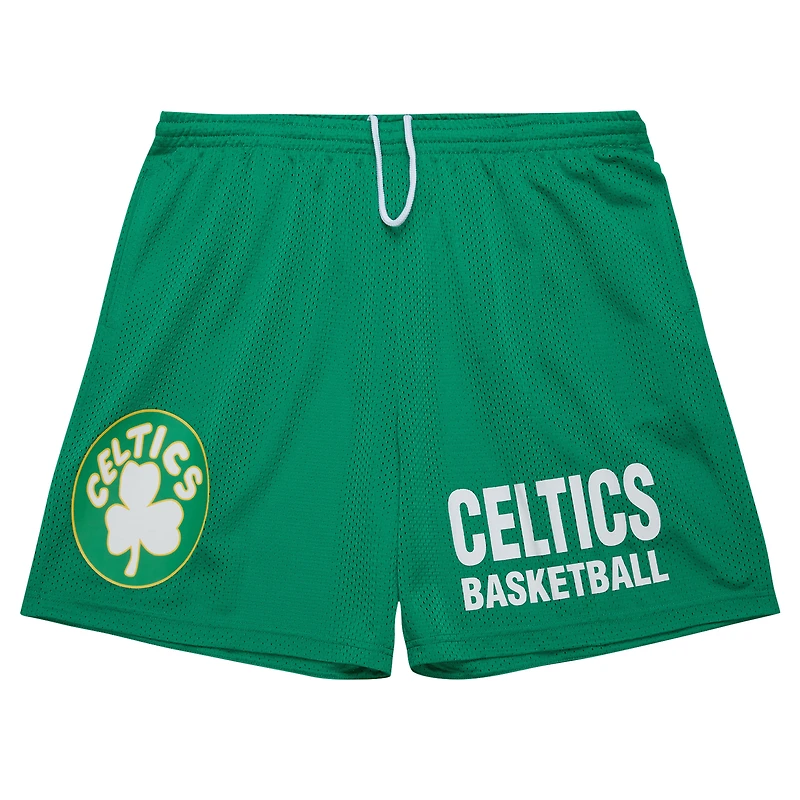 Short en maille vert Kelly de Mitchell & Ness pour homme Boston Celtics Hardwood Classics Gameday